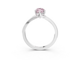 White gold Fancy Pink Marquise  Solitaire Diamond Ring with Six-Prong Setting and Tapered Band_20