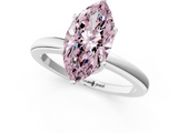 White gold Fancy Pink Marquise  Solitaire Diamond Ring with Six-Prong Setting on a Classic Band_4
