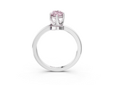 White gold Fancy Pink Marquise  Solitaire Diamond Ring with Six-Prong Setting on a Classic Band_6