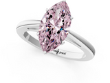 White gold Fancy Pink Marquise  Solitaire Diamond Ring with Split Shank and Four-Prong Setting_21