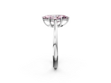 White gold Fancy Pink Marquise  Solitaire Diamond Ring with Split Shank and Four-Prong Setting_22