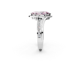 White gold Fancy Pink Marquise  Solitaire Diamond Ring with Split Shank and Prong Setting_43