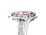 White gold Fancy Pink Marquise  Solitaire Diamond Ring with Split Shank and Prong Setting_46