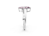 White gold Fancy Pink Marquise  Solitaire Diamond Ring with Tapered Band and Four-Prong Setting_51