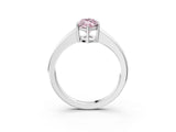 White gold Fancy Pink Marquise  Solitaire Diamond Ring with Tapered Band and Four-Prong Setting_52