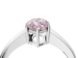 White gold Fancy Pink Marquise  Solitaire Diamond Ring with Tapered Band and Four-Prong Setting_53