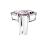White gold Fancy Pink Marquise  Solitaire Diamond Ring with Tapered Band and Four-Prong Setting_54