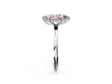 White gold Fancy Pink Marquise  Solitaire Diamond Ring with a Classic Band and Four-Prong Setting 2
