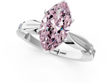 White gold Fancy Pink Marquise  Solitaire Diamond Twisted Band with Four-Prong Setting_61