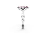 White gold Fancy Pink Marquise  Solitaire Diamond Twisted Band with Four-Prong Setting_62
