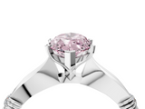 White gold Fancy Pink Marquise  Solitaire Diamond Twisted Band with Four-Prong Setting_64