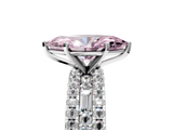 White gold Fancy Pink Marquise  Solitaire Diamond with Pave and Channel Set Band_63