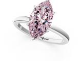 White gold Fancy Pink Marquise  Solitaire Engagement Ring with Cathedral Band and Four-Prong Setting_18