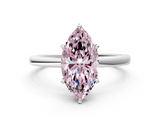 White gold Fancy Pink Marquise  Solitaire Engagement Ring with Cathedral Band and Four-Prong Setting_38