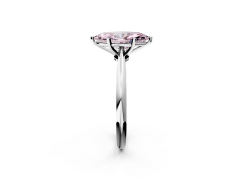 White gold Fancy Pink Marquise  Solitaire Engagement Ring with Classic Band and Four-Prong Setting_72