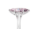 White gold Fancy Pink Marquise  Solitaire Engagement Ring with Four-Prong Setting and Classic Band 5