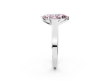 White gold Fancy Pink Marquise  Solitaire Engagement Ring with Four-Prong Setting and Tapered Band_5