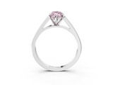 White gold Fancy Pink Marquise  Solitaire Engagement Ring with Four-Prong Setting and Tapered Band_6