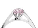 White gold Fancy Pink Marquise  Solitaire Engagement Ring with Four-Prong Setting and Tapered Band_7
