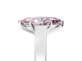White gold Fancy Pink Marquise  Solitaire Engagement Ring with Four-Prong Setting and Tapered Band_8