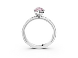 White gold Fancy Pink Marquise  Solitaire Engagement Ring with Scrollwork Band and Four-Prong Setting_119