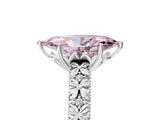 White gold Fancy Pink Marquise  Solitaire Floral Milgrain Engagement Ring_36