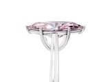 White gold Fancy Pink Marquise  Solitaire Heart Prong Engagement Ring with Tapered Band_60