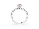 White gold Fancy Pink Marquise  Solitaire Marquise Side Stone Prong Setting Ring_47