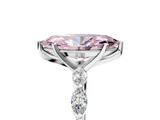 White gold Fancy Pink Marquise  Solitaire Marquise Side Stone Prong Setting Ring_49