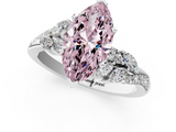 White gold Fancy Pink Marquise  Solitaire Marquise Twist Band with Six-Prong Setting_72
