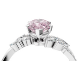 White gold Fancy Pink Marquise  Solitaire Marquise Twist Band with Six-Prong Setting_73