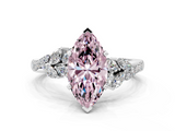 White gold Fancy Pink Marquise  Solitaire Marquise Twist Band with Six-Prong Setting_75