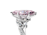 White gold Fancy Pink Marquise  Solitaire Marquise Twist Band with Six-Prong Setting_76
