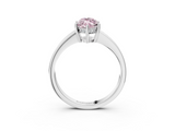 White gold Fancy Pink Marquise  Solitaire Pavé Band Prong Setting Ring_23
