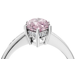 White gold Fancy Pink Marquise  Solitaire Pavé Band Prong Setting Ring_24