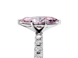 White gold Fancy Pink Marquise  Solitaire Pavé Band with Four-Prong Setting_174