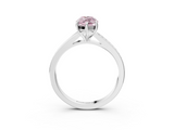 White gold Fancy Pink Marquise  Solitaire Pavé Band with Four-Prong Setting_74