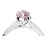 White gold Fancy Pink Marquise  Solitaire Pavé Band with Four-Prong Setting_75