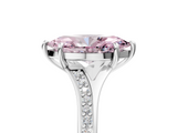 White gold Fancy Pink Marquise  Solitaire Pavé Band with Four-Prong Setting_76