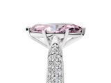 White gold Fancy Pink Marquise  Solitaire Pavé Diamond Engagement Ring with Four-Prong Setting_138