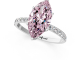 White gold Fancy Pink Marquise  Solitaire Pavé Diamond Engagement Ring with Four-Prong Setting_43