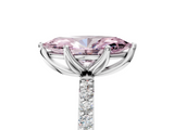 White gold Fancy Pink Marquise  Solitaire Pavé Diamond Engagement Ring with Four-Prong Setting_47