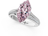 White gold Fancy Pink Marquise  Solitaire Pave Split Shank Engagement Ring with Six-Prong Setting_38