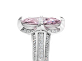 White gold Fancy Pink Marquise  Solitaire Pave Split Shank Ring with Four-Prong Setting_110