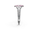 White gold Fancy Pink Marquise  Solitaire Split Shank Pavé Diamond Engagement Ring_310