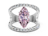 White gold Fancy Pink Marquise  Solitaire Split Shank Pave Diamond Ring_49