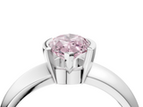 White gold Fancy Pink Marquise  Solitaire Tension Set Diamond Ring with Wide Band_24