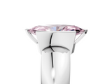 White gold Fancy Pink Marquise  Solitaire Tension Set Diamond Ring with Wide Band_25