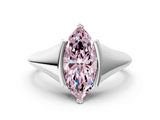 White gold Fancy Pink Marquise  Solitaire Tension Set Diamond Ring_21