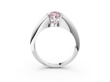 White gold Fancy Pink Marquise  Solitaire Tension Set Diamond Ring_23